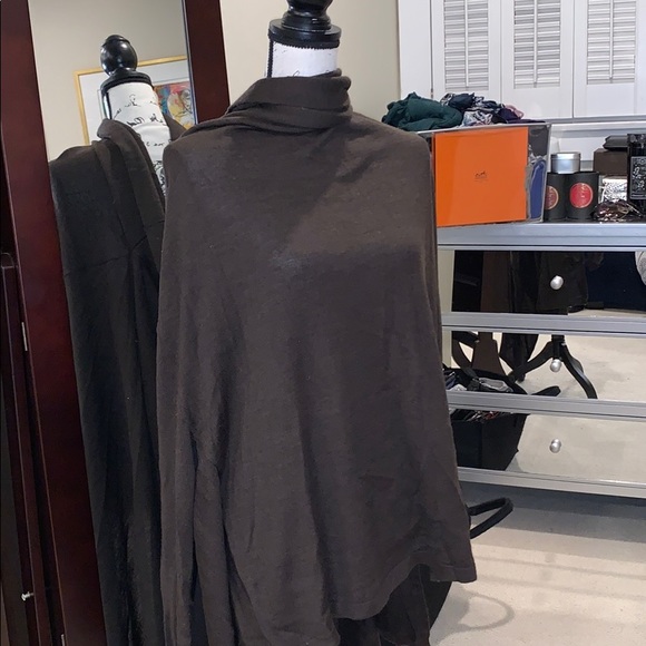 Nicholas K Serius brown poncho cape asymmetrical - Picture 6 of 12